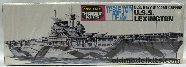 Life-Like 1/1200 USS Lexington (Essex Class) -Table Top Navy Series, 09407 plastic model kit